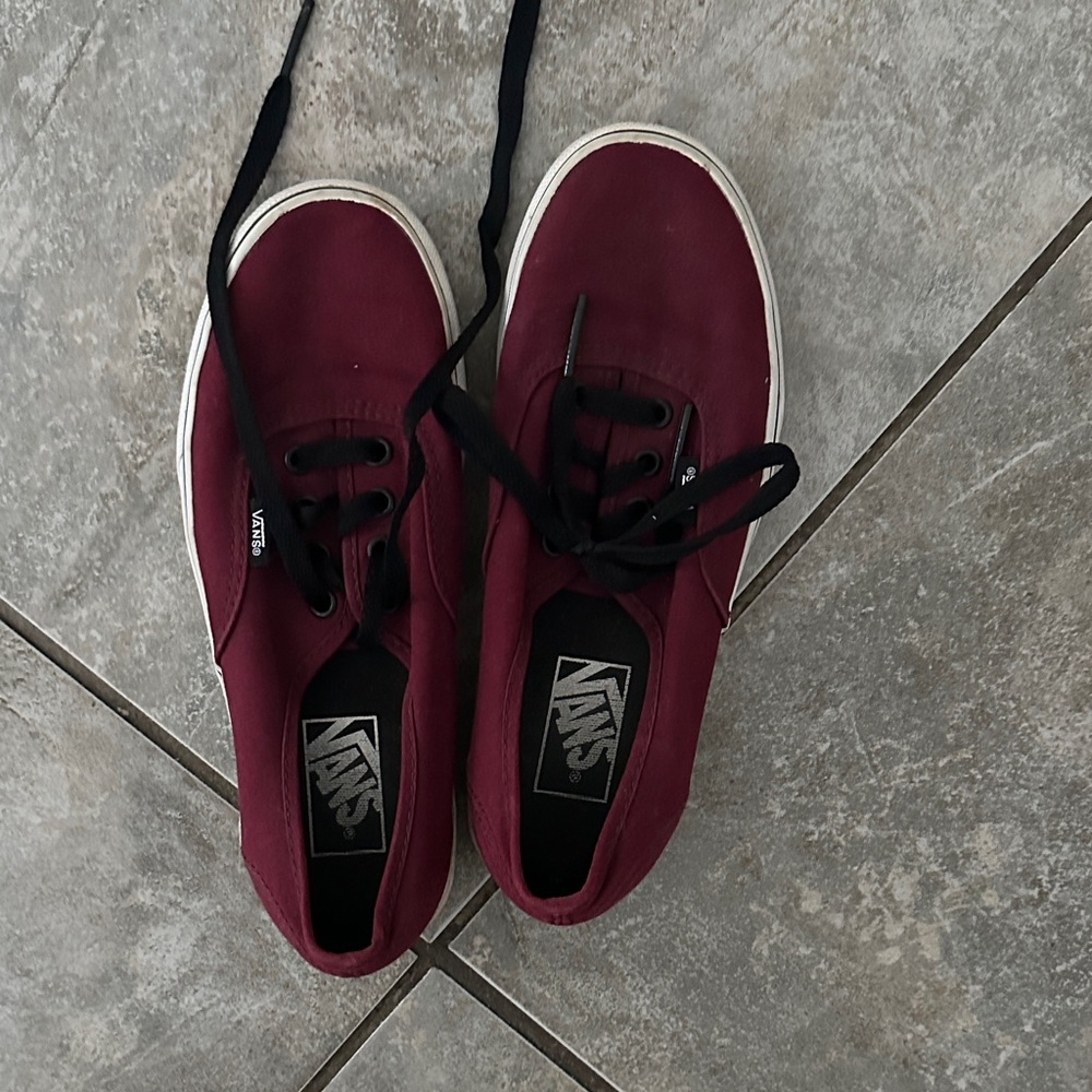 Vans Deep Red Canvas Sneakers